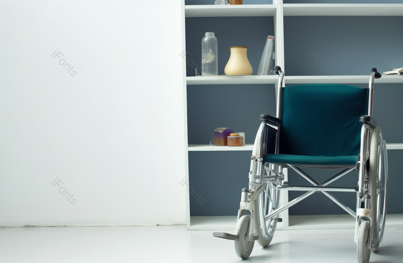 白色医院室内场景轮椅摄影图,高清,摄影图,摄影图片,图片大全,摄影图免费下载